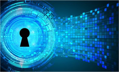 Soyut yüksek hızlı dijital internet bağlantısı tasarımı, siber güvenlik kavramı arka planı