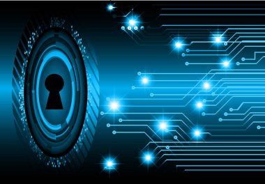 Soyut yüksek hızlı dijital internet bağlantısı tasarımı, siber güvenlik kavramı arka planı