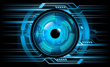 güvenlik siber konsepti göz, soyut yüksek hızlı dijital internet bağlantısı tasarımı