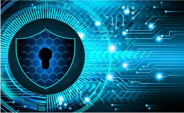 Soyut yüksek hızlı dijital internet bağlantısı tasarımı, siber güvenlik kavramı arka planı