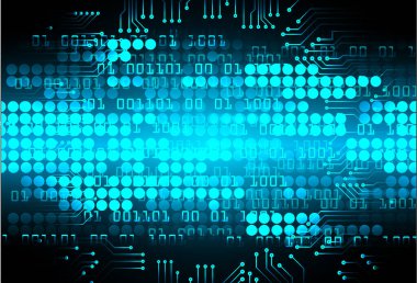 Mavi siber devre gelecekteki teknoloji konsepti