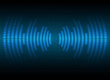 Ses dalgaları salınıyor karanlık ışık