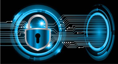 Soyut yüksek hızlı dijital internet bağlantısı tasarımı, siber güvenlik kavramı arka planı