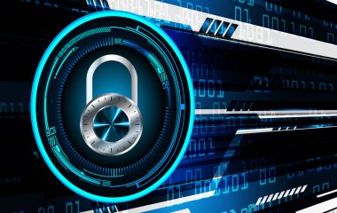 Soyut yüksek hızlı dijital internet bağlantısı tasarımı, siber güvenlik kavramı arka planı