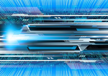 Mavi siber devre gelecekteki teknoloji konsepti