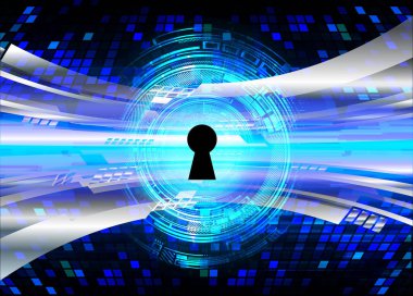 Soyut yüksek hızlı dijital internet bağlantısı tasarımı, siber güvenlik kavramı arka planı