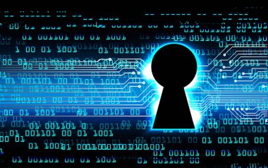 Soyut yüksek hızlı dijital internet bağlantısı tasarımı, siber güvenlik kavramı arka planı