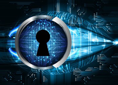 Dijital arkaplanda soyut yüksek hız ve siber güvenlik tasarımı