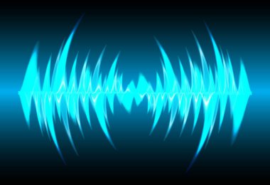 Ses dalgaları salınıyor karanlık ışık