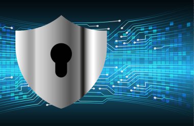 Soyut yüksek hızlı dijital internet bağlantısı tasarımı, siber güvenlik kavramı arka planı