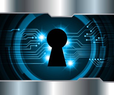 Soyut yüksek hızlı dijital internet bağlantısı tasarımı, siber güvenlik kavramı arka planı