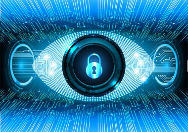 anahtar deliğine sahip siber güvenlik kavramı, soyut yüksek hızlı dijital internet bağlantı tasarımı