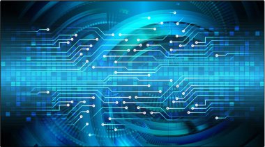 Mavi siber devre gelecekteki teknoloji konsepti