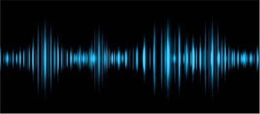 Ses dalgaları dalgalanan koyu mavi ışık