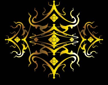 Tayland sanat dekorasyonu unsuru. Vektör illüstrasyonu