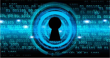 Soyut yüksek hızlı dijital internet bağlantısı tasarımı, siber güvenlik kavramı arka planı