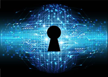 Soyut yüksek hızlı dijital internet bağlantısı tasarımı, siber güvenlik kavramı arka planı