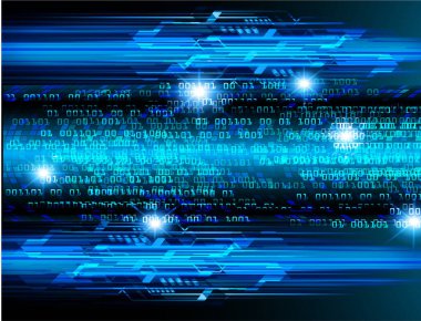 Soyut fütüristik teknoloji kavramı. Dijital Veri İllüstrasyonu.