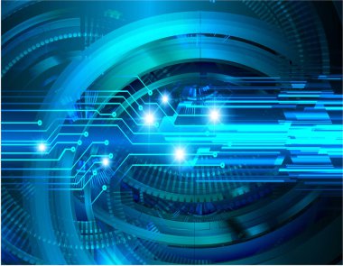 Mavi siber devre gelecekteki teknoloji konsepti