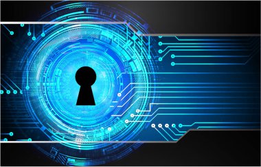 Soyut yüksek hızlı dijital internet bağlantısı tasarımı, siber güvenlik kavramı arka planı