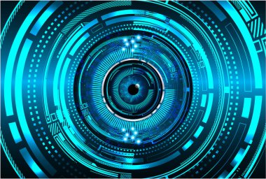 soyut dijital veri vektörü illüstrasyon arka planı, mavi ve siyah renkler