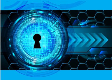 Soyut yüksek hızlı dijital internet bağlantısı tasarımı, siber güvenlik kavramı arka planı