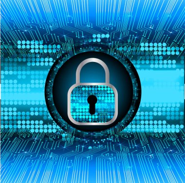 Soyut yüksek hızlı dijital internet bağlantısı tasarımı, siber güvenlik kavramı arka planı