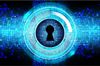 Soyut yüksek hızlı dijital internet bağlantısı tasarımı, siber güvenlik kavramı arka planı