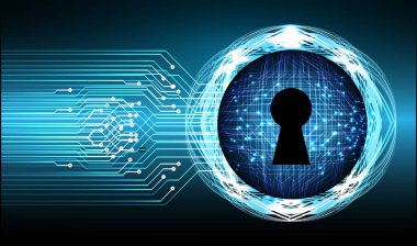 Soyut yüksek hızlı dijital internet bağlantısı tasarımı, siber güvenlik kavramı arka planı