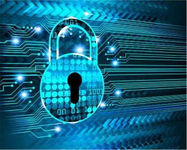 Soyut yüksek hızlı dijital internet bağlantısı tasarımı, siber güvenlik kavramı arka planı