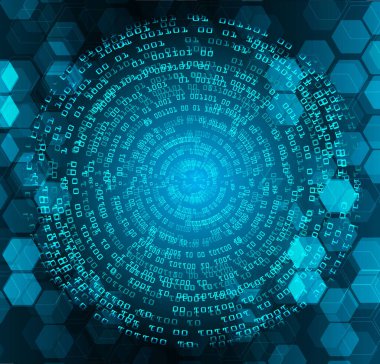 Mavi göz siber devre gelecekteki teknoloji konsepti