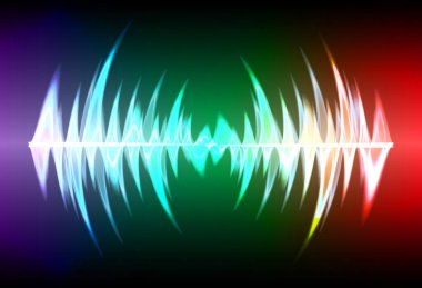 Ses dalgaları salınıyor karanlık ışık