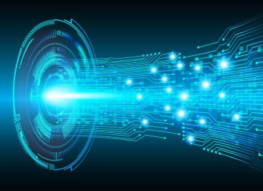 Soyut fütüristik teknoloji kavramı. Dijital Veri İllüstrasyonu.