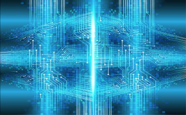 soyut dijital veri vektörü illüstrasyon arka planı, mavi ve siyah renkler