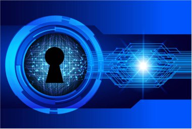 Soyut yüksek hızlı dijital internet bağlantısı tasarımı, siber güvenlik kavramı arka planı