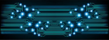 Mavi siber devre gelecekteki teknoloji konsepti