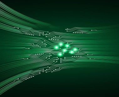 Mavi siber devre gelecekteki teknoloji konsepti