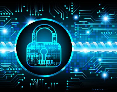 Soyut yüksek hızlı dijital internet bağlantısı tasarımı, siber güvenlik kavramı arka planı