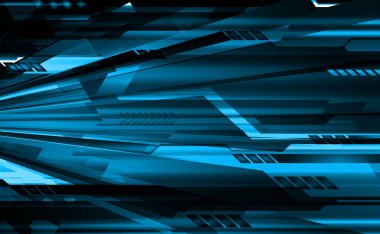 soyut dijital veri vektörü illüstrasyon arka planı, mavi ve siyah renkler