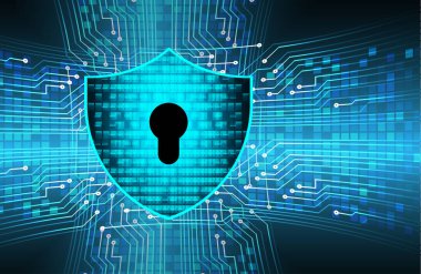 Soyut yüksek hızlı dijital internet bağlantısı tasarımı, siber güvenlik kavramı arka planı