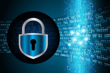 Soyut yüksek hızlı dijital internet bağlantısı tasarımı, siber güvenlik kavramı arka planı