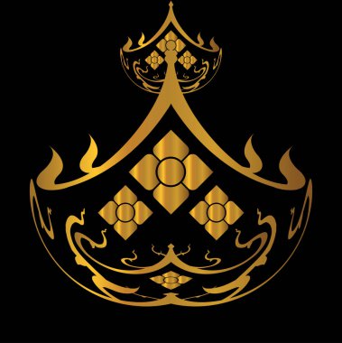 Tayland sanat dekorasyonu unsuru. Vektör illüstrasyonu