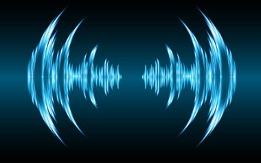 Ses dalgaları salınıyor karanlık ışık