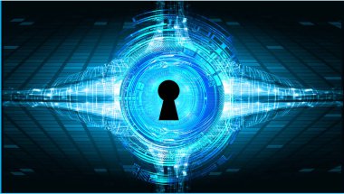 Soyut yüksek hızlı dijital internet bağlantısı tasarımı, siber güvenlik kavramı arka planı