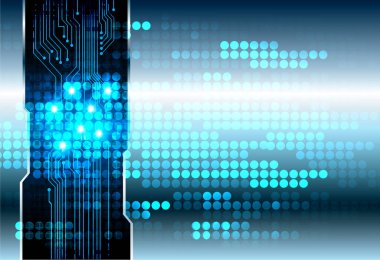 Mavi siber devre gelecekteki teknoloji konsepti