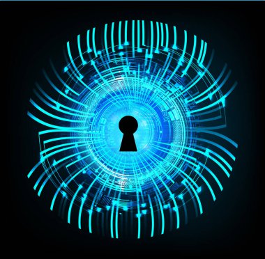 Soyut yüksek hızlı dijital internet bağlantısı tasarımı, siber güvenlik kavramı arka planı