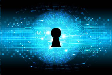 Dijital arkaplanda soyut yüksek hız ve siber güvenlik tasarımı