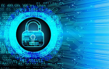 Soyut yüksek hızlı dijital internet bağlantısı tasarımı, siber güvenlik kavramı arka planı