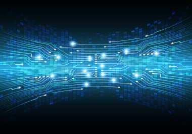 Mavi siber devre gelecekteki teknoloji konsepti