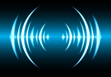 Ses dalgaları salınıyor karanlık ışık